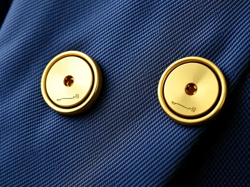 ゴールドのオリジナルボタン