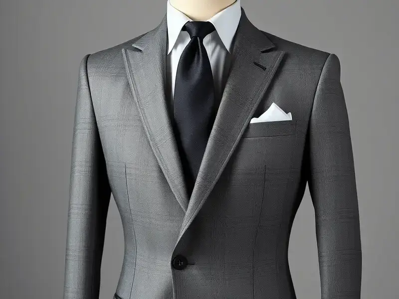 グレーのストレッチスーツ