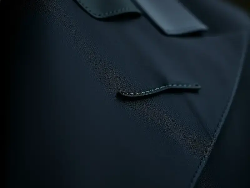 ブラックのピークドラペルジャケット